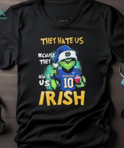 Official Santa Grinch They Hate Us Because They Ain’t Us Notre Dame Fighting Irish Christmas Shirt