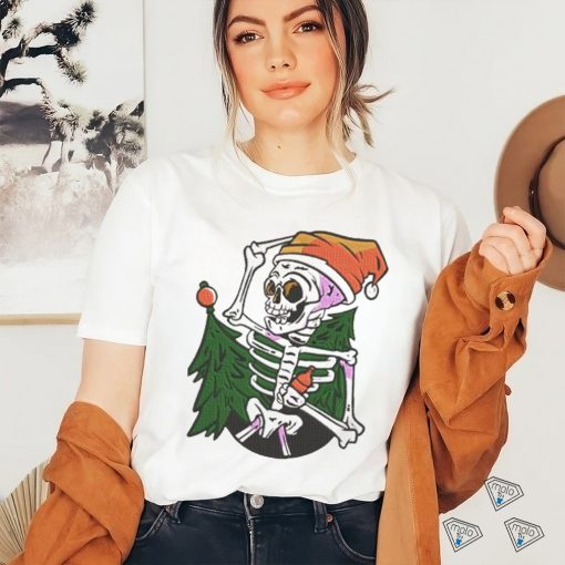 Official Santa Skeleton Chibi Merry Christmas Tree 2023 Shirt