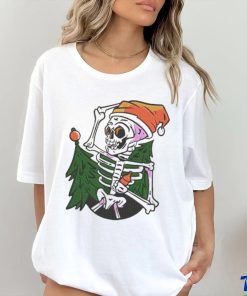 Official Santa Skeleton Chibi Merry Christmas Tree 2023 Shirt