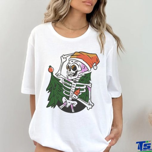 Official Santa Skeleton Chibi Merry Christmas Tree 2023 Shirt