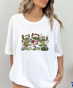 Official Santa Stitch Grinch Mode On Christmas Shirt