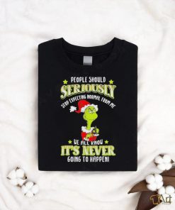 Official Santa grinch people should seriously stop expecting normal from me shirt