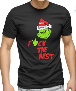 Official Seattle Seahawks Santa Grinch F The Rest T shirt