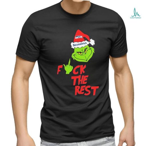 Official Seattle Seahawks Santa Grinch F The Rest T shirt