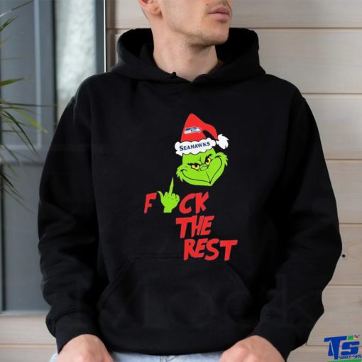 Official Seattle Seahawks Santa Grinch F The Rest T shirt