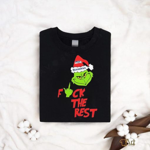 Official Seattle Seahawks Santa Grinch F The Rest T shirt