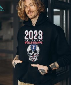 Official Skull Texas Rangers World Series Champions 2023 T Shirt