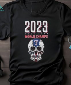 Official Skull Texas Rangers World Series Champions 2023 T Shirt