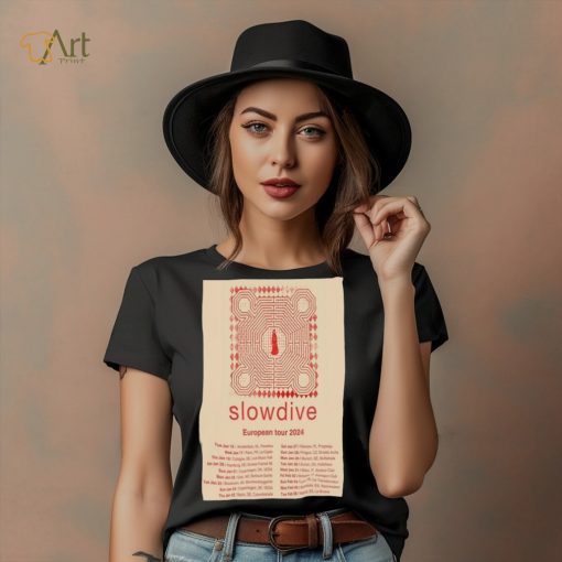 Official Slowdive European Tour 2024 Poster shirt