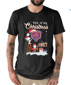 Official Snoopy And Charlie Brown NFL Chicago Bears This Is My Christmas Unisex T Shirt