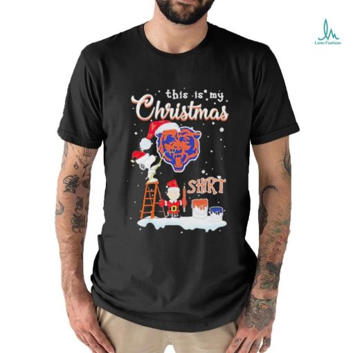 Official Snoopy And Charlie Brown NFL Chicago Bears This Is My Christmas Unisex T Shirt