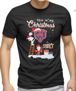 Official Snoopy And Charlie Brown NFL Chicago Bears This Is My Christmas Unisex T Shirt