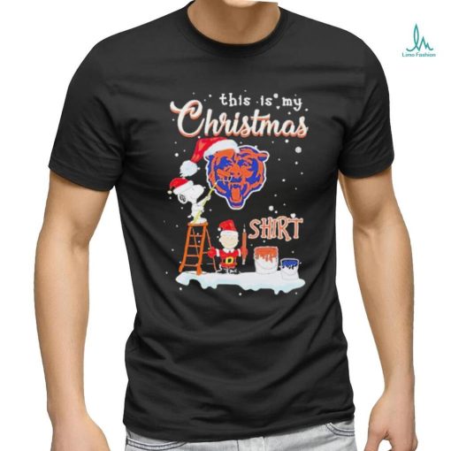 Official Snoopy And Charlie Brown NFL Chicago Bears This Is My Christmas Unisex T Shirt