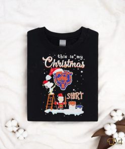 Official Snoopy And Charlie Brown NFL Chicago Bears This Is My Christmas Unisex T Shirt