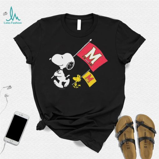 Official Snoopy And Woodstock Peanuts Maryland Gameday Flags shirt