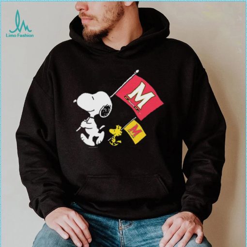 Official Snoopy And Woodstock Peanuts Maryland Gameday Flags shirt