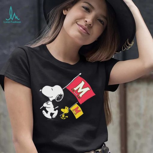 Official Snoopy And Woodstock Peanuts Maryland Gameday Flags shirt