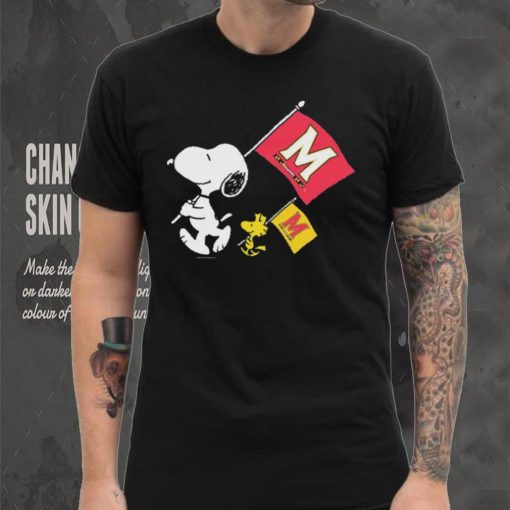 Official Snoopy And Woodstock Peanuts Maryland Gameday Flags shirt