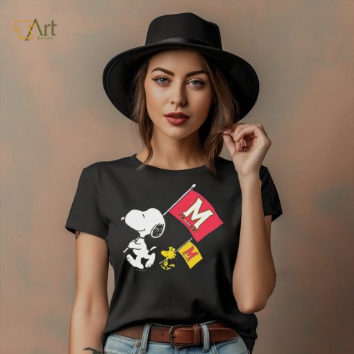 Official Snoopy And Woodstock Peanuts Maryland Gameday Flags shirt
