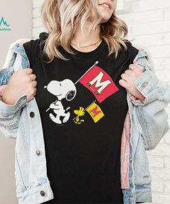 Official Snoopy And Woodstock Peanuts Maryland Gameday Flags shirt
