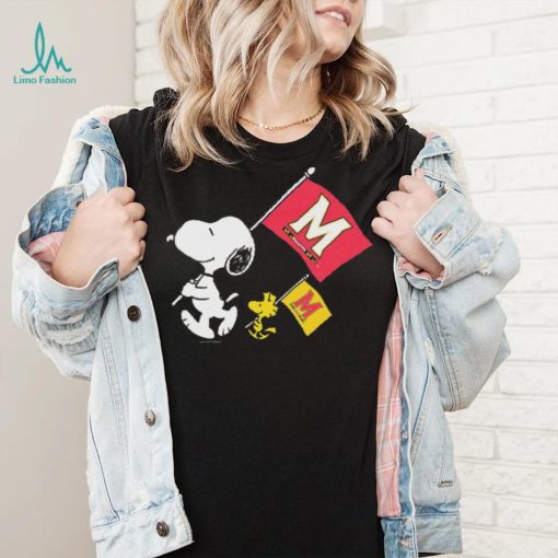 Official Snoopy And Woodstock Peanuts Maryland Gameday Flags shirt