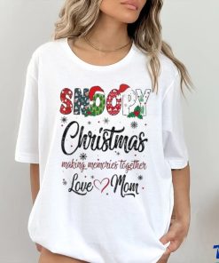 Official Snoopy Christmas Making Memories Together Love Mom T Shirt