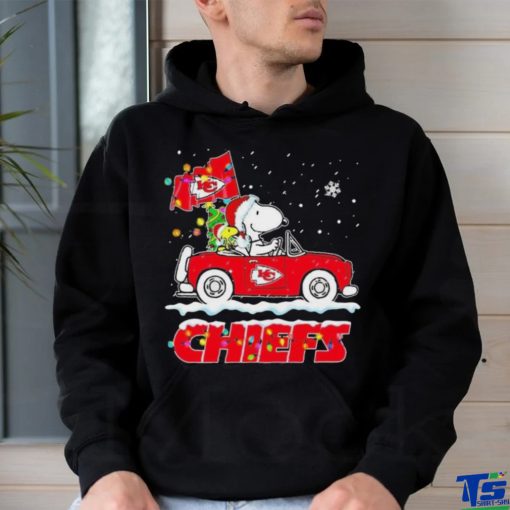 Official Snoopy and Woodstock driving car Oklahoma State Cowboys Christmas shirt