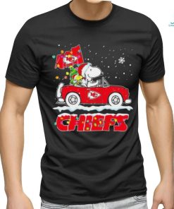 Official Snoopy and Woodstock driving car Oklahoma State Cowboys Christmas shirt