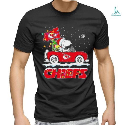 Official Snoopy and Woodstock driving car Oklahoma State Cowboys Christmas shirt