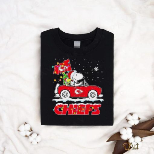 Official Snoopy and Woodstock driving car Oklahoma State Cowboys Christmas shirt