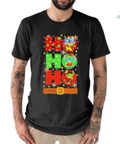 Official Stitch Elf Grinch Stitch Ho Ho Ho Christmas T shirt