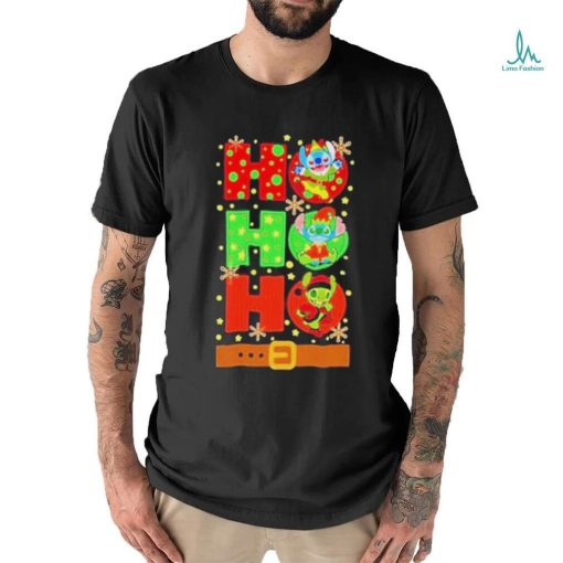 Official Stitch Elf Grinch Stitch Ho Ho Ho Christmas T shirt