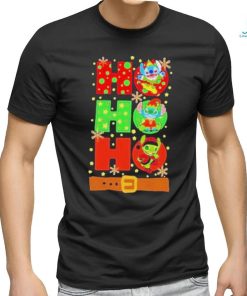 Official Stitch Elf Grinch Stitch Ho Ho Ho Christmas T shirt