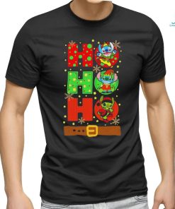 Official Stitch Elf Grinch Stitch Ho Ho Ho Christmas Tee Shirt