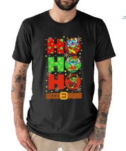 Official Stitch Elf Grinch Stitch Ho Ho Ho Christmas Tee Shirt