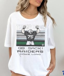 Official Tecmo bowl qb sack raiders howie long shirt