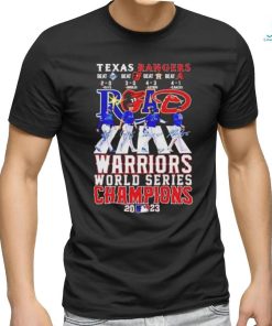 Official Texas Rangers Road Warriors World Series Champions 2023 Abbey Road Signatures Shirt