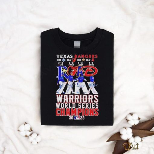 Official Texas Rangers Road Warriors World Series Champions 2023 Abbey Road Signatures Shirt