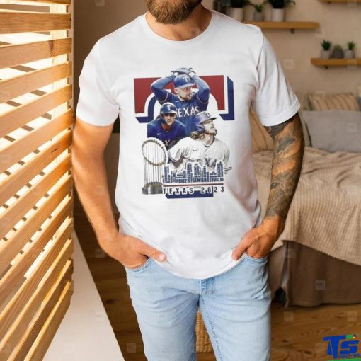 Official Texas Rangers Skyline 2023 World Series Capital One Shirt