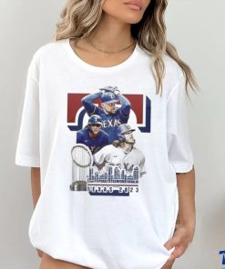 Official Texas Rangers Skyline 2023 World Series Capital One Shirt