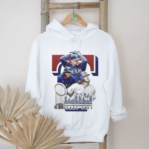 Official Texas Rangers Skyline 2023 World Series Capital One Shirt