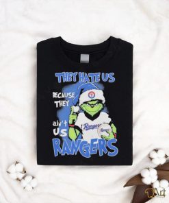 Official The Grinch Christmas They Hate Us Because They Ain’t Us Texas Rangers Football T Shirt