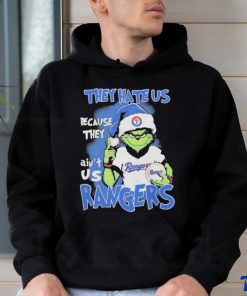 Official The Grinch Christmas They Hate Us Because They Ain’t Us Texas Rangers Football T Shirt