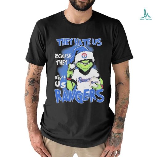 Official The Grinch Christmas They Hate Us Because They Ain’t Us Texas Rangers Football T Shirt