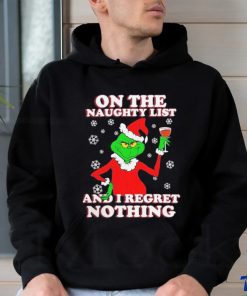 Official The Grinch Kansas City Chiefs On The Naughty List And I Regret Nothing Christmas 2023 T shirt