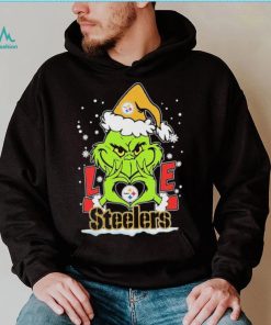 Official The Grinch Love Heart Pittsburgh Steelers Football Christmas 2023 shirt