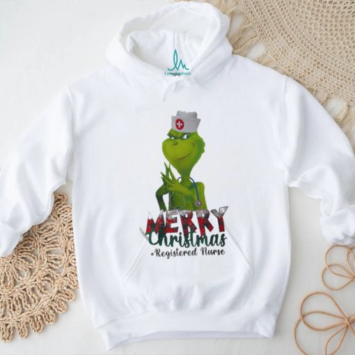 Official The Grinch Merry Christmas Registered Nurse T Shirt