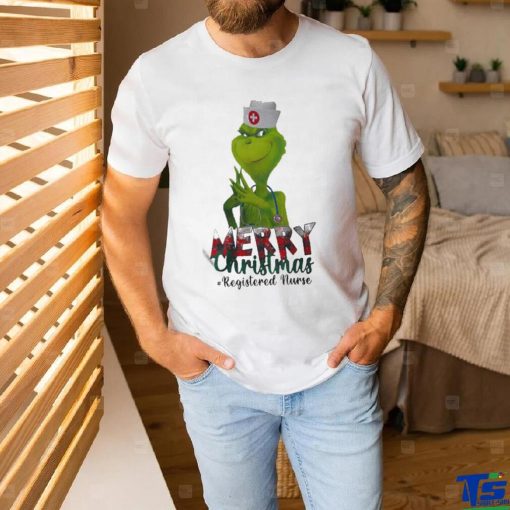 Official The Grinch Merry Christmas Registered Nurse T Shirt