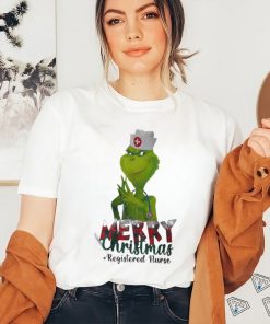 Official The Grinch Merry Christmas Registered Nurse T Shirt