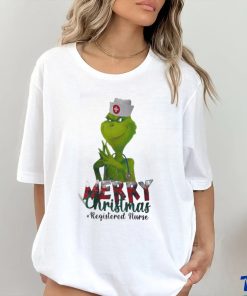 Official The Grinch Merry Christmas Registered Nurse T Shirt